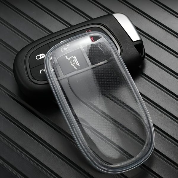 Fashionable And Minimalist TPU Car Key Fob Cover for Jeep. Suitable for Jeep Renegade Grand 4Xe for DODGE for RAM for Wrangler Freemont Gladiator Compass Duo Commander Durango Challenger for Chrysler for Fiat