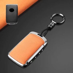 Zinc Alloy Car Remote Key Fob Cover Key Fob Case Holder Shell with Keyring for Mazda 3 6 Cx30 MX30 Cx9 X9 Cx5 X5 Cx8 MX5 Ss30 Accessories