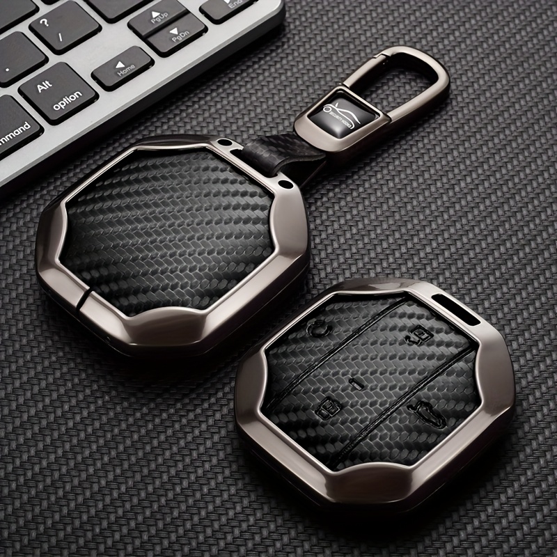 High-end Zinc Alloy Key Protective Cover, Suitable for 2025 for Chery JETOUR Freedom, T1 T2 Traveler, Car Smart Key Protective Case, Zinc Alloy Material, Carbon Fiber Pattern Surface, Drop-Proof and Wear-Resistant - Image 6