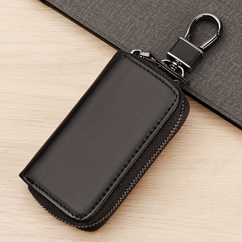 Genuine Napa Leather Car Key Organizer Stylish Zippered Key Case for Both Men And Women - Image 4
