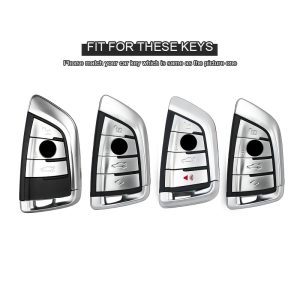 Car Key Cover Metal Protective Case, Suitable for BMW Car Key Covers for BMW M5, New 3 Series, 5 Series, GT, X1, X2, X3, X4, X5, X7, 840i, Blade, 530Li, 225i, 425i, I3, IX3, for BMW Remote Control Protective Cover, High-End Fashion Metal Keychain - Image 9