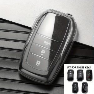 Premium Fashion TPU Car Key Case Suitable for Toyota, Protective Cover for Various for TOYOTA Models Including Runner, Land Cruiser, Camry, RAV4, Prado, Highlander, Corolla, Crown, Wildlander, Levin Key Additions - Image 6