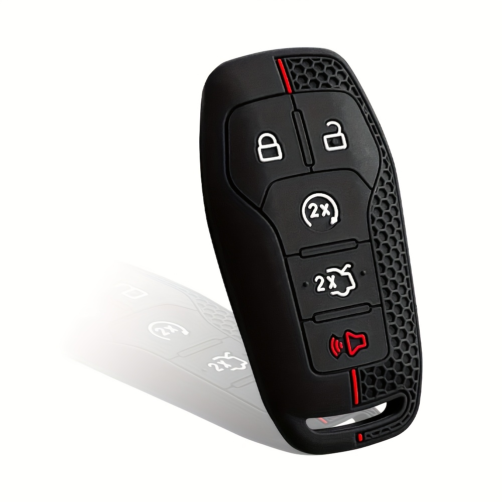 Premium Protective Key Case, Compatible with Select for Ford Models, Mustang Mondeo Forris for Lincoln Explorer Remote Control Cover - Anti-Drop And Wear-Resistant - Silicone Material - Precise Fit, Non-Fading - Image 1