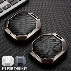 High-end Zinc Alloy Key Protective Cover, Suitable for 2025 for Chery JETOUR Freedom, T1 T2 Traveler, Car Smart Key Protective Case, Zinc Alloy Material, Carbon Fiber Pattern Surface, Drop-Proof and Wear-Resistant - Image 12