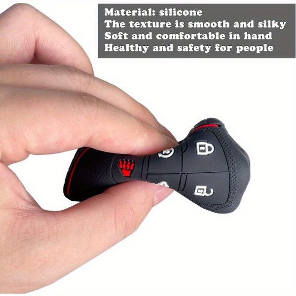 2-Pack, Black Silicone Key Fob Cover for 2022 2023 2024 2025 for Chevy Silverado 1500 for GMC Sierra 1500, 2024 2025 Silverado Sierra 2500HD 3500HD
