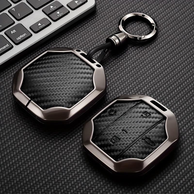 High-end Zinc Alloy Key Protective Cover, Suitable for 2025 for Chery JETOUR Freedom, T1 T2 Traveler, Car Smart Key Protective Case, Zinc Alloy Material, Carbon Fiber Pattern Surface, Drop-Proof and Wear-Resistant - Image 1
