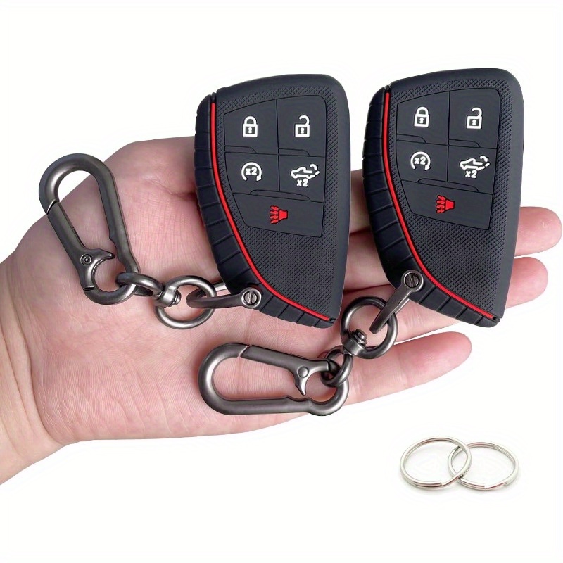 2-Pack, Black Silicone Key Fob Cover for 2022 2023 2024 2025 for Chevy Silverado 1500 for GMC Sierra 1500, 2024 2025 Silverado Sierra 2500HD 3500HD - Image 5