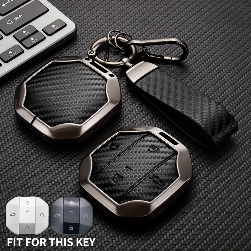 High-end Zinc Alloy Key Protective Cover, Suitable for 2025 for Chery JETOUR Freedom, T1 T2 Traveler, Car Smart Key Protective Case, Zinc Alloy Material, Carbon Fiber Pattern Surface, Drop-Proof and Wear-Resistant - Image 8